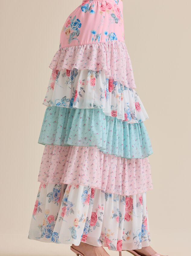 Brea Floral Ruffle Maxi Skirt Detail 4 - ALTAR'D STATE KIDS