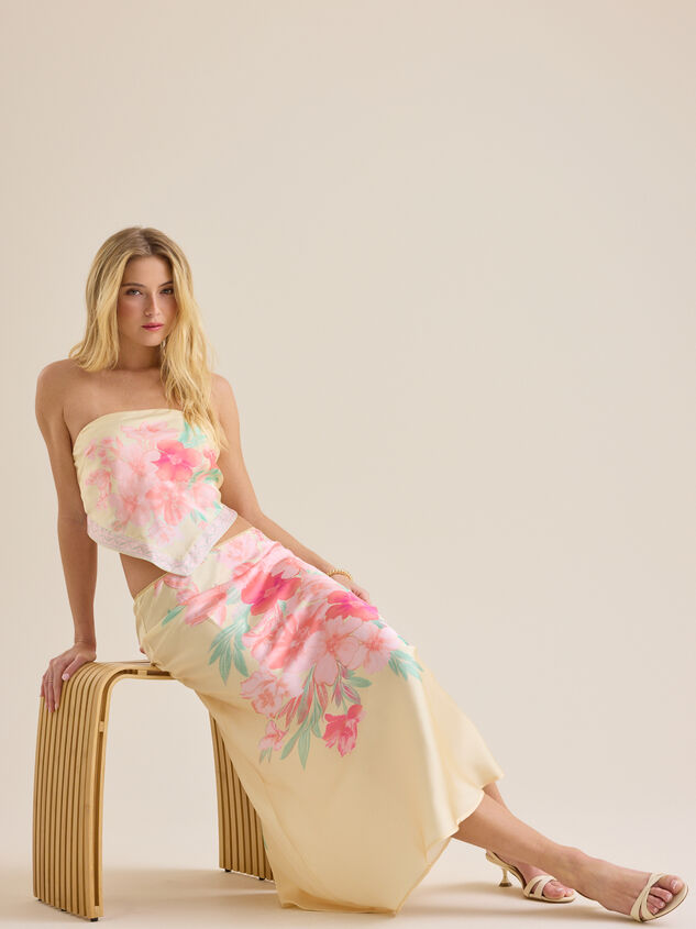 Luka Satin Floral Skirt - AS Kids
