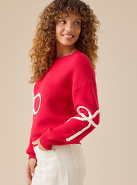 Braided Bow Mama Sweater Detail 5 - AS Kids