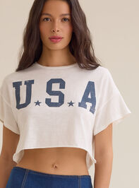 Varsity USA Cropped Tee - ALTAR'D STATE KIDS