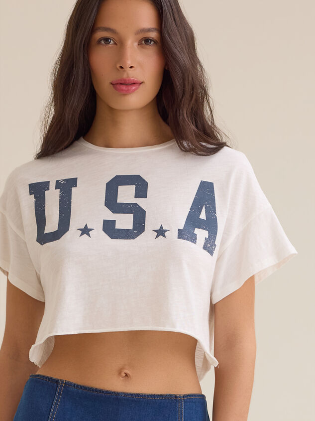 Varsity USA Cropped Tee - ALTAR'D STATE KIDS