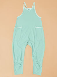Hang Tough Gingham Trim Jumpsuit Detail 2 - AS Kids