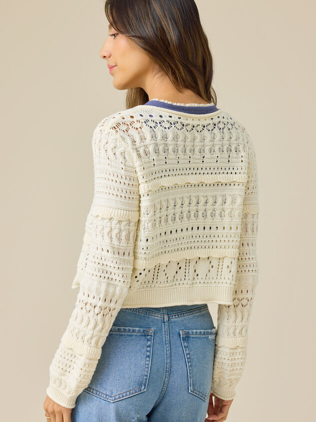 Elizabeth Pointelle Tie Front Top Detail 5 - ALTAR'D STATE KIDS