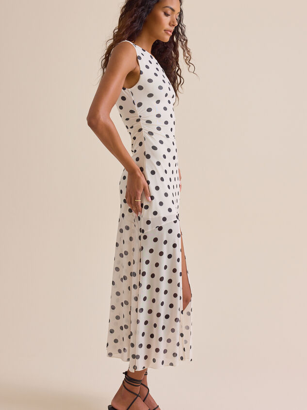 Regan Polka Dot Maxi Dress Detail 3 - ALTAR'D STATE KIDS