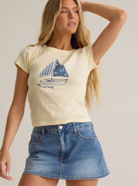 Alena Denim Mini Skort Detail 2 - AS Kids