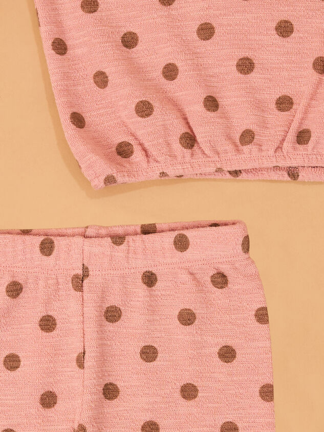 Louise Long Sleeve and Pant Dot Set Detail 2 - AS Kids