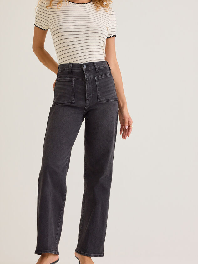 Carlin High Rise Straight Leg Jean Detail 3 - AS Kids