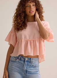 Carolina Stripe Ruffle Top Detail 2 - ALTAR'D STATE KIDS