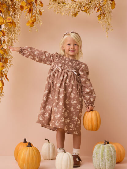 Elise Floral Puff Sleeve Baby Dress - AS Kids