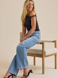 Annie Asymmetrical Twist Neck Top Detail 3 - ALTAR'D STATE KIDS