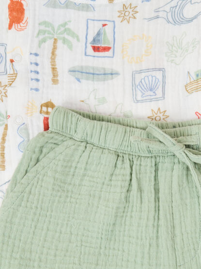 Club Mediterranean Short Sleeve Set - ALTAR'D STATE KIDS