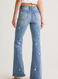 Jessica High Rise Star Embroidered Jeans Detail 6 - AS Kids
