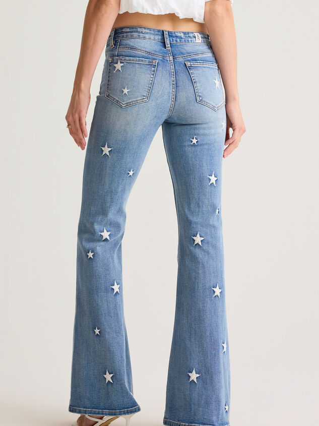 Jessica High Rise Star Embroidered Jeans Detail 6 - AS Kids