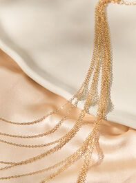 Golden Cascade Layer Necklace Detail 4 - AS Kids