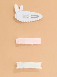 3-Piece Easter Hair Clip Set by Mudpie Detail 3 - ALTAR'D STATE KIDS