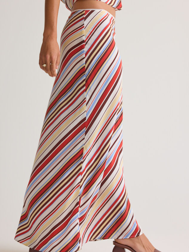 Hutton Striped Midi Skirt Detail 5 - AS Kids