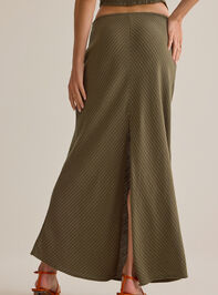 Merit Linen Stripe Midi Skirt Detail 4 - AS Kids