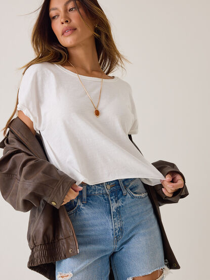 Demi Slub Roll Sleeve Tee - AS Kids