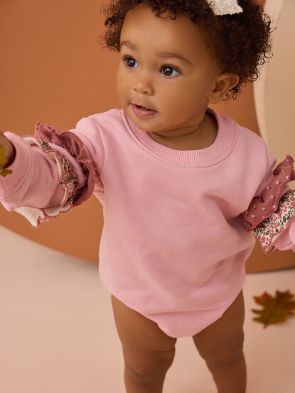 Carly Ruffle Sweatshirt Bubble - AS Kids