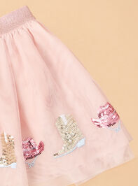 Yee Haw Sequin Tutu Skirt Detail 2 - ALTAR'D STATE KIDS
