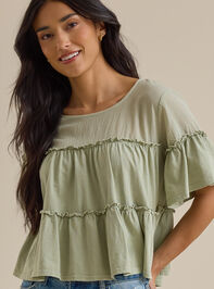 Calliope Tiered Babydoll Top Detail 2 - AS Kids