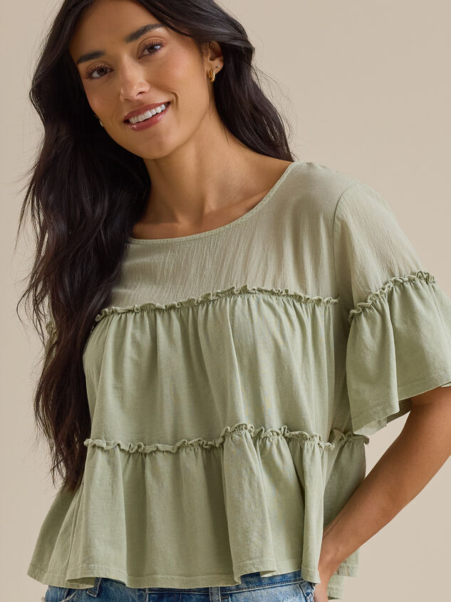 Calliope Tiered Babydoll Top Detail 2 - AS Kids