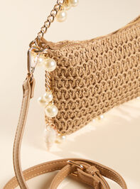 Pearl Chain Raffia Shoulder Bag Detail 2 - ALTAR'D STATE KIDS