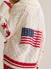 Liberty Flag Back Cardigan Detail 6 - AS Kids