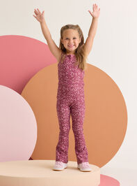 Katie Floral Flare Jumpsuit Detail 3 - AS Kids
