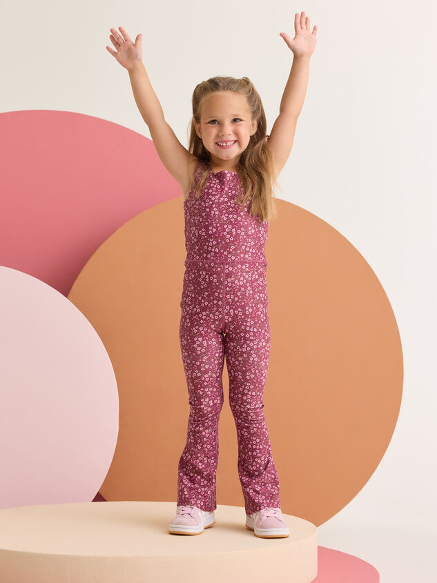 Katie Floral Flare Jumpsuit Detail 3 - AS Kids