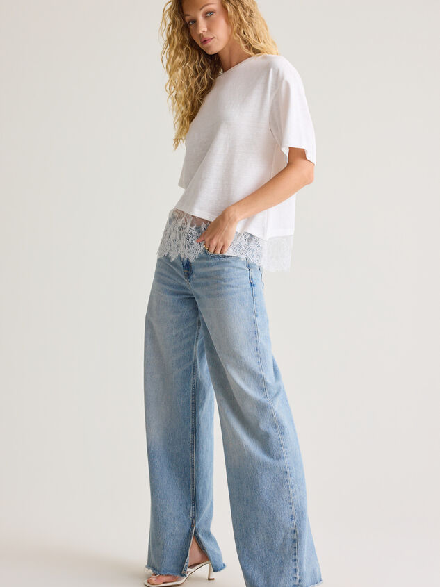 Aylea Lace Hem Tee Detail 3 - AS Kids