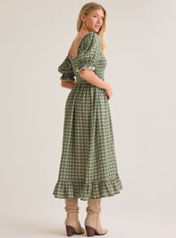 Haven Gingham Midi Mama Dress Detail 5 - AS Kids