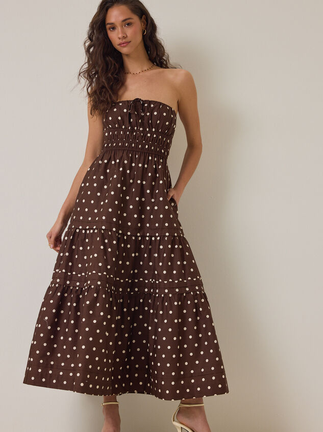 Johanna Strapless Polka Dot Maxi Dress - AS Kids
