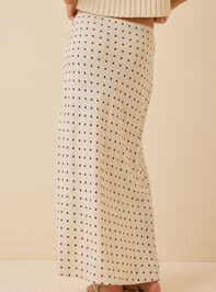 Elodie Polka Dot Linen Maxi Skirt Detail 5 - ALTAR'D STATE KIDS