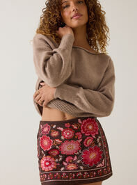 Briar Embroidered Suede Mini Skirt Detail 3 - AS Kids