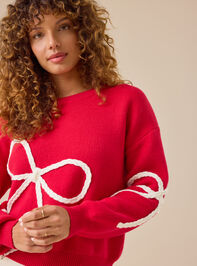 Braided Bow Mama Sweater Detail 2 - AS Kids