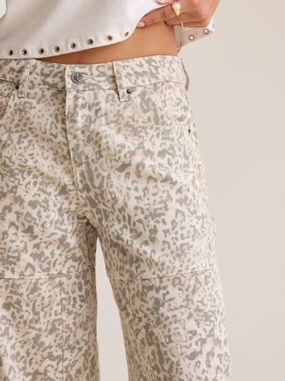 Shayleigh Leopard Barrel Pant - AS Kids