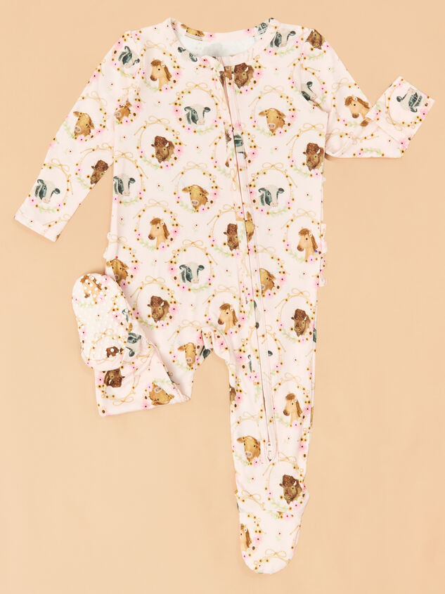 Floral Farm Friends Footie Detail 2 - ALTAR'D STATE KIDS