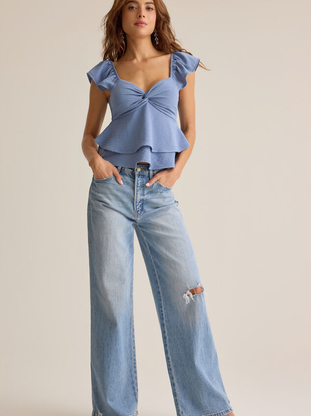 Cressida Flutter Sleeve Babydoll Top Detail 4 - AS Kids