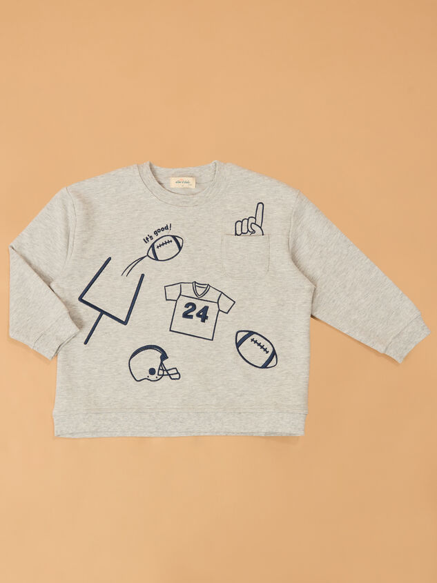 "It's Good!" Field Goal Sweatshirt Detail 5 - AS Kids