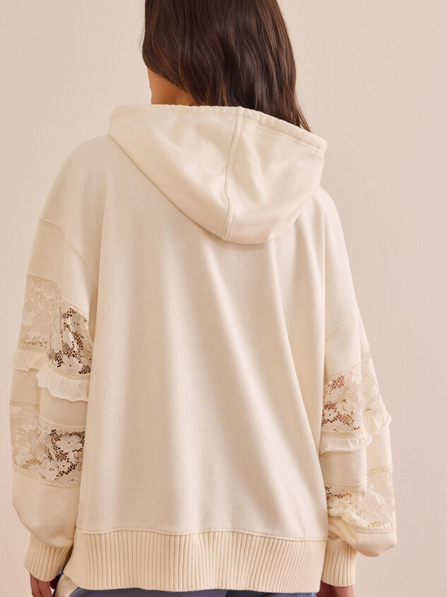 Rhythm Bloom Lace Sleeve Hoodie Detail 7 - ALTAR'D STATE KIDS