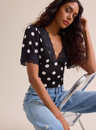 Maryam Lace Trim Dot Top - ALTAR'D STATE KIDS