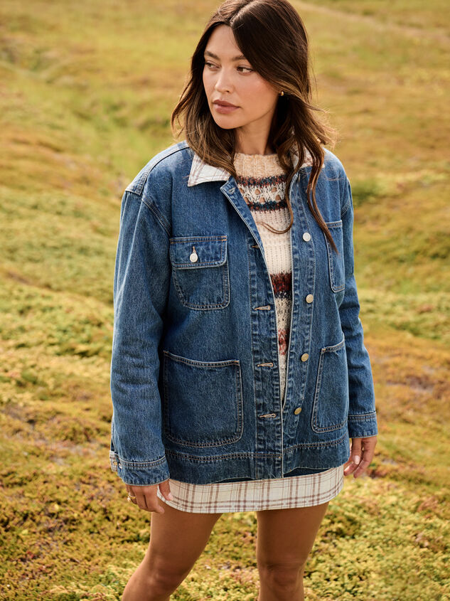 Cambria Plaid Trim Utility Jacket Detail 2 - AS Kids
