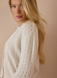Olivia Pointelle Cardigan Detail 4 - AS Kids