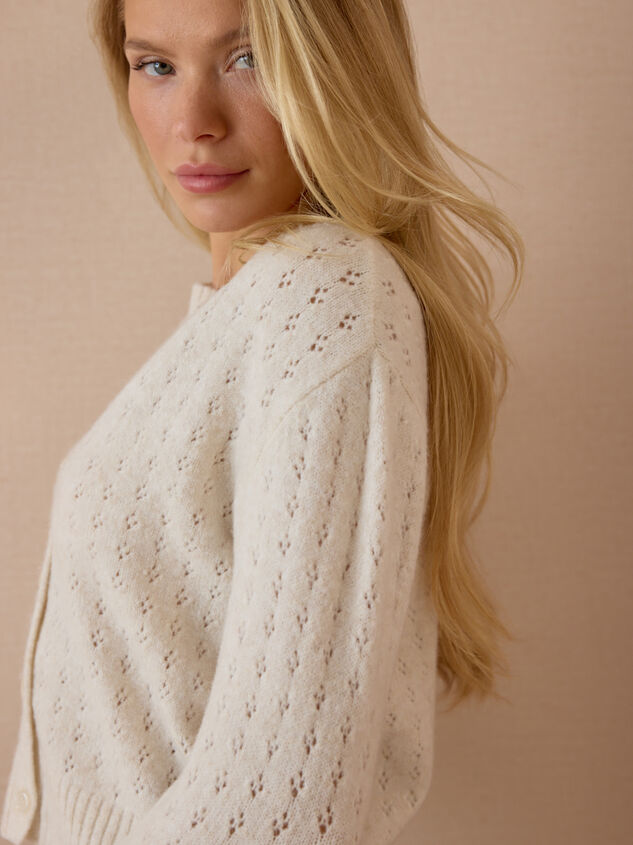 Olivia Pointelle Cardigan Detail 4 - AS Kids