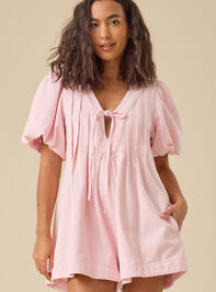 Evie Puff Sleeve Denim Romper Detail 2 - ALTAR'D STATE KIDS