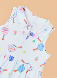 Floral Pickleball Polo Dress Detail 2 - ALTAR'D STATE KIDS