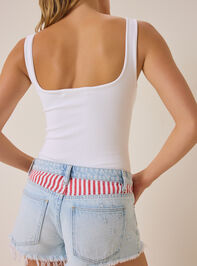 Nyssa Embroidered Denim Shorts Detail 4 - AS Kids