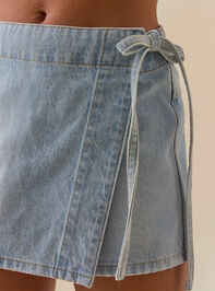 Dylan Side Tie Denim Skort Detail 2 - ALTAR'D STATE KIDS