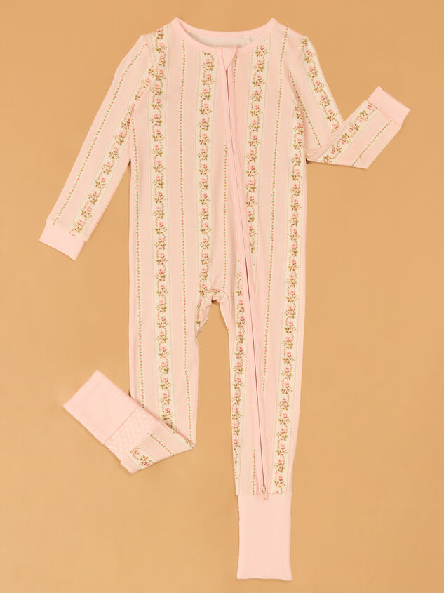 Antoinette Floral Striped Romper Detail 2 - AS Kids